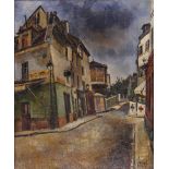 Alphonse Quizet (French, 1855-1955), "Paris Street," oil on canvas, signed lower right, canvas: 25.