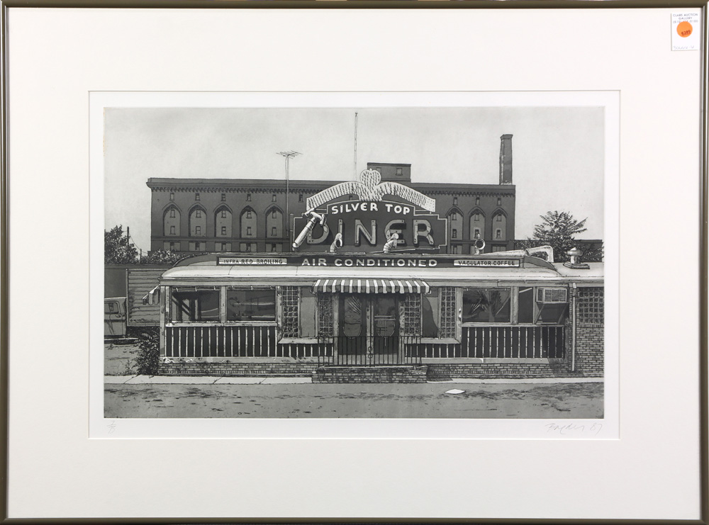 John Baeder (American, b. 1938), "Silver Top Diner," 1987, etching with aquatint, pencil signed - Image 2 of 6