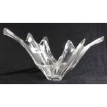 French clear glass centerpiece, having a shaped form, 13.5"h