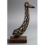 A Graceful Canoe Prow Ornament with shell inlay