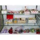 (Lot of approx. 25) Four shelves of assorted dolls, including Nancy Ann Storybook, etc.; largest: