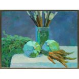 Jill Davenport (American, 20th century), Untitled (Still Life with Vegetables and Paint Brushes),