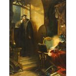 Austrian School (19th century), The Philosopher's Study, 1874, oil on canvas, signed "Holzer," and