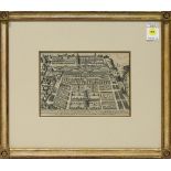 After Giacomo (da Treviso) Lauro (Italian, b. circa 1550-1605), "Palazzo et Giardino," engraving,