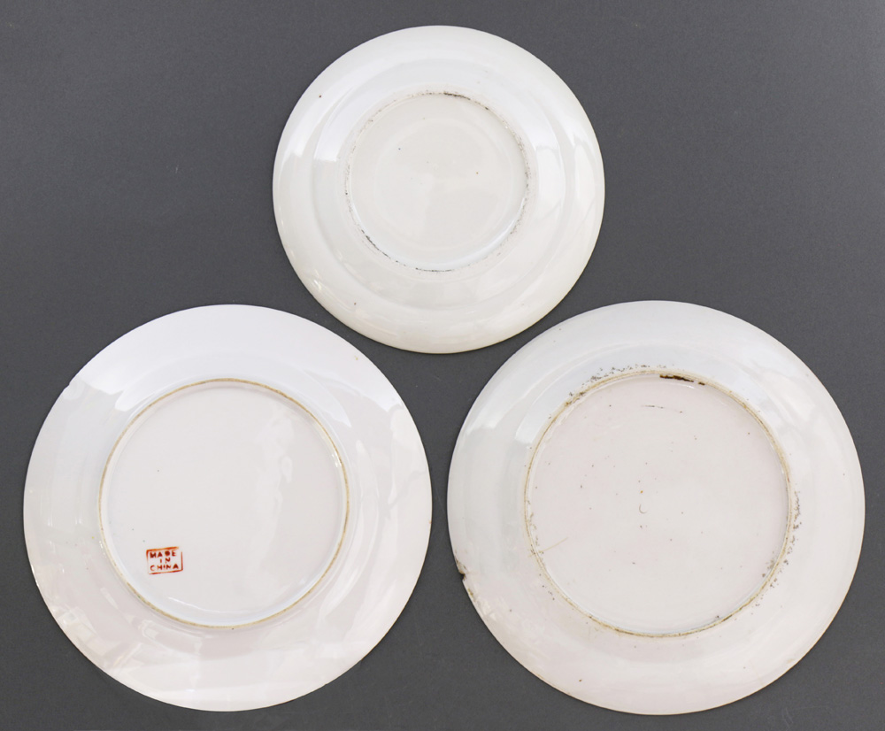 (Lot of 3) Three Chinese famille-rose dishes, the largest one size: 10"dia - Image 3 of 5