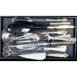 (lot of 11) Assorted sterling mounted serving utensil group, makers and patterns include Gorham "