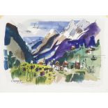 Rex Brandt (American, 1914-2000), "Zermatt, 2:30 PM," watercolor on paper, pencil signed and dated