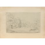 Scottish School (19th century), "Balgonie Castle, Fife," 1842, graphite on paper, titled and dated