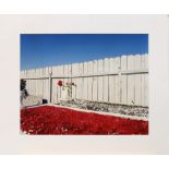 William Greiner (American, b. 1957), "Red Rocks, White Fence, Blue Sky, Gentilly, CA," 1993,