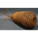 A South Pacific Island large fish trap, woven like basketry, impressive traditional craftsmanship
