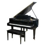A K. Kawai Baby Grand piano, 1965, model number 350, serial number 194816, having a laquered case (