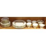 One shelf with a Haviland Gotham china set comprising (6) dinner plates; (8) salad plates; (8)