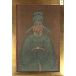 Chinese ancestor painting of Song/Ming official, size: 18"w x 26"h, image size: 15"w x 23"h.
