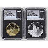 Star Wars Luke Skywalker Gold/Silver Set Star Wars 2016 Niue Gold $250 Luke Skywalker Proof 70 Ultra