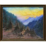 Brother (Fidelius) Cornelius (American/Swiss, 1877-1962), Yosemite, 1945, pastel, initialed and