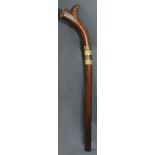 A Fijian rootstalk club, varied patina probably indicates it once had a fiber wrap, now it has a