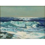 Karl Schmidt (American, 1890-1962), Untitled (Seascape), oil on board, signed lower center (on