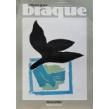 Vintage Exhibiton poster, "L'oeuvre grave Braque," for Dora Vallier Flammarion, overall (poster/