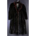 Dark Brown Fur coat, 47"l