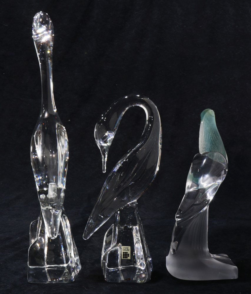 (lot of 3) A Daum France crystal group, two depicting ducks executed in clear, together with a - Image 3 of 8