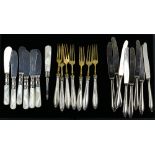 (lot of 48) Assembled Kings pattern silver plate flatware, by Gorham, Reed & Barton,