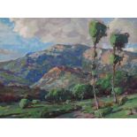Karl Schmidt (American, 1890-1962), Untitled (Landscape), oil on canvas, signed lower center (on