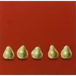 Toni Ellis (American, 1939-2008), Pears, oil on canvas, canvas (unframed): 24"h x 24"w
