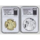 Star Wars Darth Vader Niue Gold/Silver Set Star Wars classic 2016 Niue Gold $200 and Silver $2 Darth