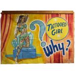 Snap Wyatt (American, 1905-1984), "Tattooed Girl," oil on canvas, signed lower right, titled