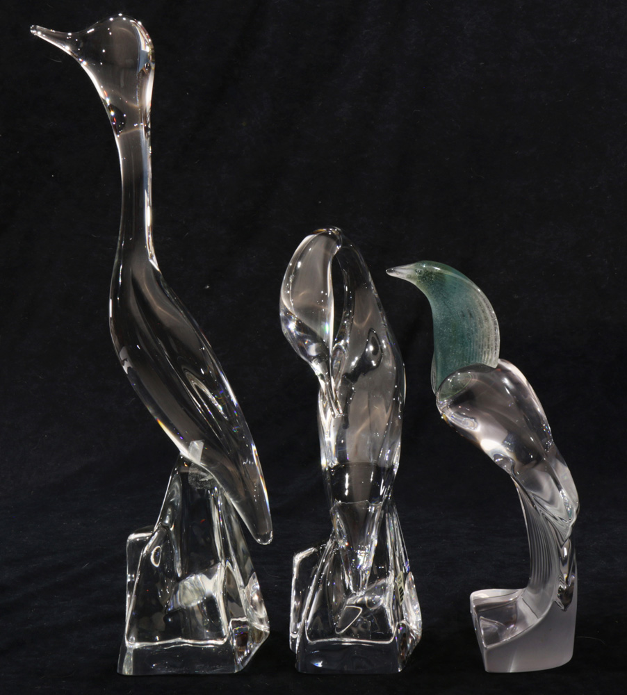 (lot of 3) A Daum France crystal group, two depicting ducks executed in clear, together with a - Image 2 of 8