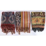(Lot of 3) Indonesian textiles, consisting of a Sumba, Timur and Batak textile; 8'5'' x 4'3'', 6'