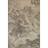 Domenico Maria Viani (Italian, 1668-1711), "Saint in Glory," engraving, signed in plate lower