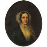 British School (19th century), Portrait of Harriett Paget, oil on panel, unsigned, sight (oval):