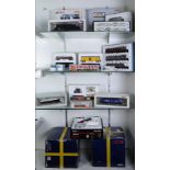 (lot of approx. 28) Marklin Model Train group, consisting of engines, track, an electric controller,