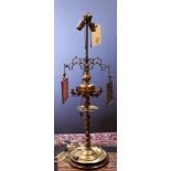 Continental candelabra mounted as a lamp, 35"h