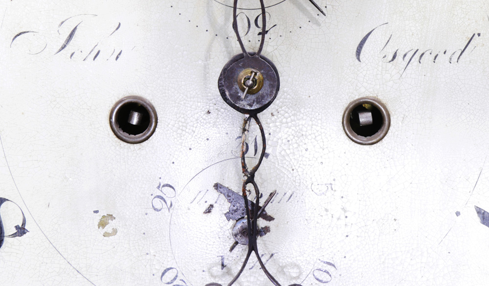 American Federal tall case clock, the face inscribed John Osgood (Haverhill NH 1795-1840) having - Image 5 of 7