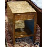 A Modern occasional table, the single drawer case having mica panels covering the rectangular