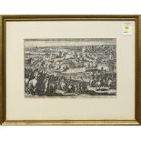 European School (17th/18th century), View of a Battle, engraving, unsigned, with Germanic and