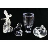A mostly Lalique crystal art glass group