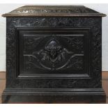 A Renaissance Revival partial ebonized blanket chest