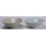(lot of 2) Two Chinese song-style Qingbai bowls