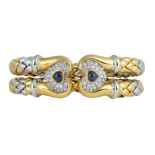 Chimento sapphire, diamond and 18k white and yellow gold bracelet
