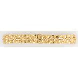 14k yellow gold nugget style watch bracelet