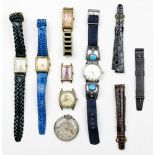 (Lot of 7) Metal wristwatches