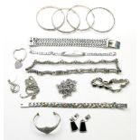 Collection of multi-stone, sterling silver, silver, metal jewelry