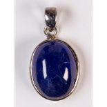 Tanzanite, silver pendant