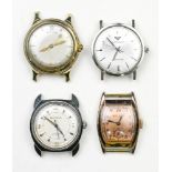 (Lot of 4) Metal wristwatches