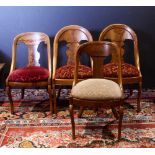 (lot of 4) Empire mahogany parlor chairs