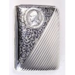 A French silver cigarette case