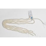 (Lot of 4) Cultured pearl strands